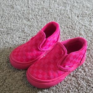 Vibrant Pink Kids Slip-On Shoes
